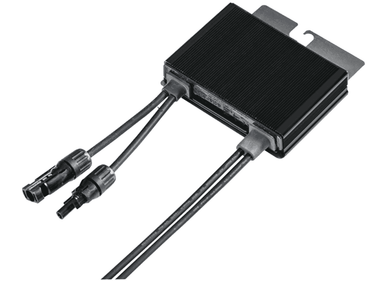 Close-up of SolarEdge P801 Optimiser connectors